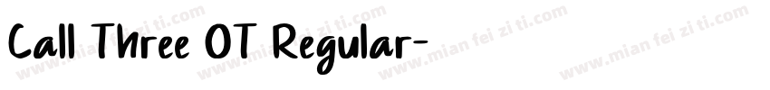 Call Three OT Regular字体转换